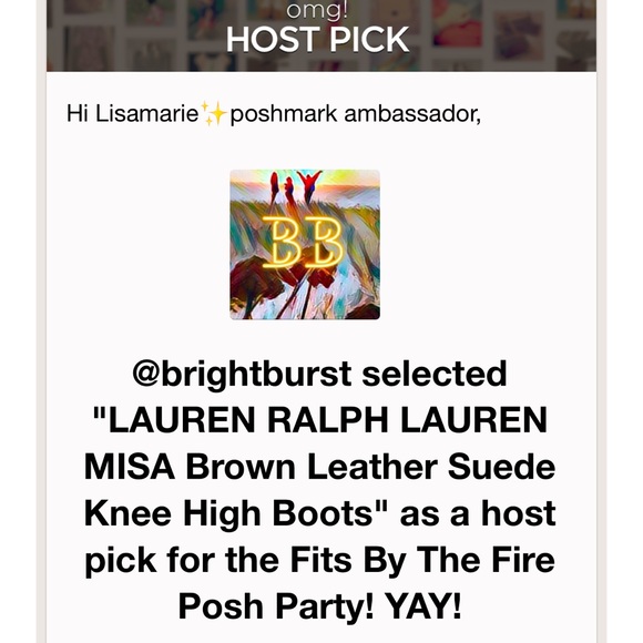 LAUREN RALPH LAUREN MISA Brown Leather Suede Knee High Boots - Picture 2 of 16